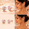 Peach flower petals studs